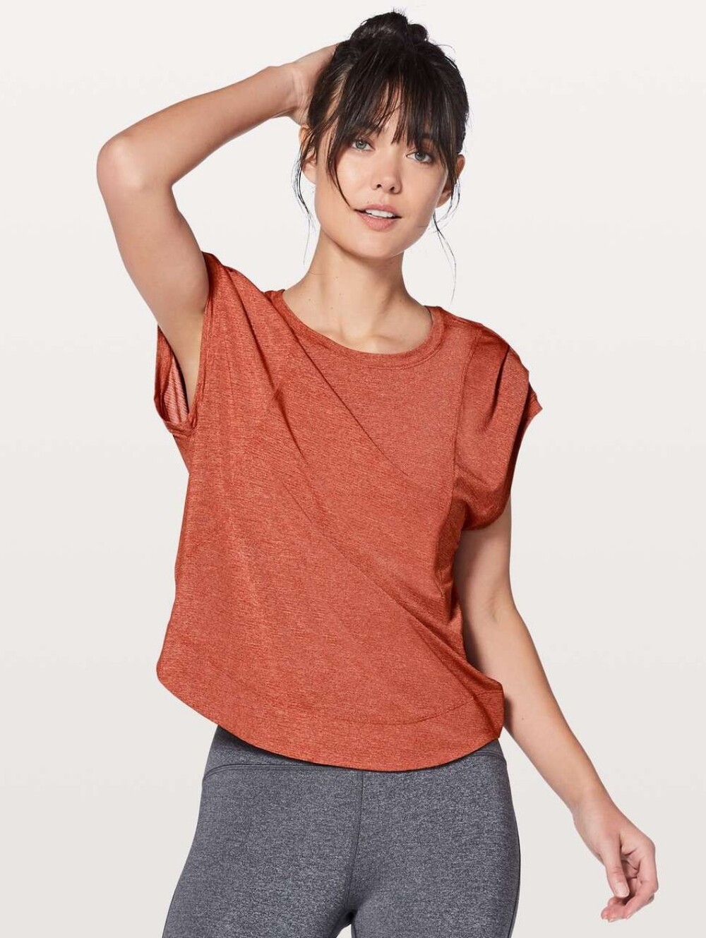 Lululemon Gait Keeper Short Sleeve Heathered Bonfire